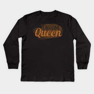 caffeine queen Kids Long Sleeve T-Shirt